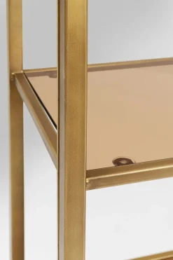 Hylla Loft - Öppen Bokhylla i Guld/Glas, 195x115cm - KARE Design