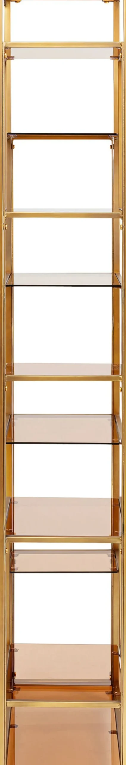 Hylla Loft Öppen Bokhylla i Guld/Glas, 195x60cm - KARE Design