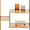 Hylla Loft - Öppen Bokhylla i Guld/Glas, 100x60cm - KARE Design