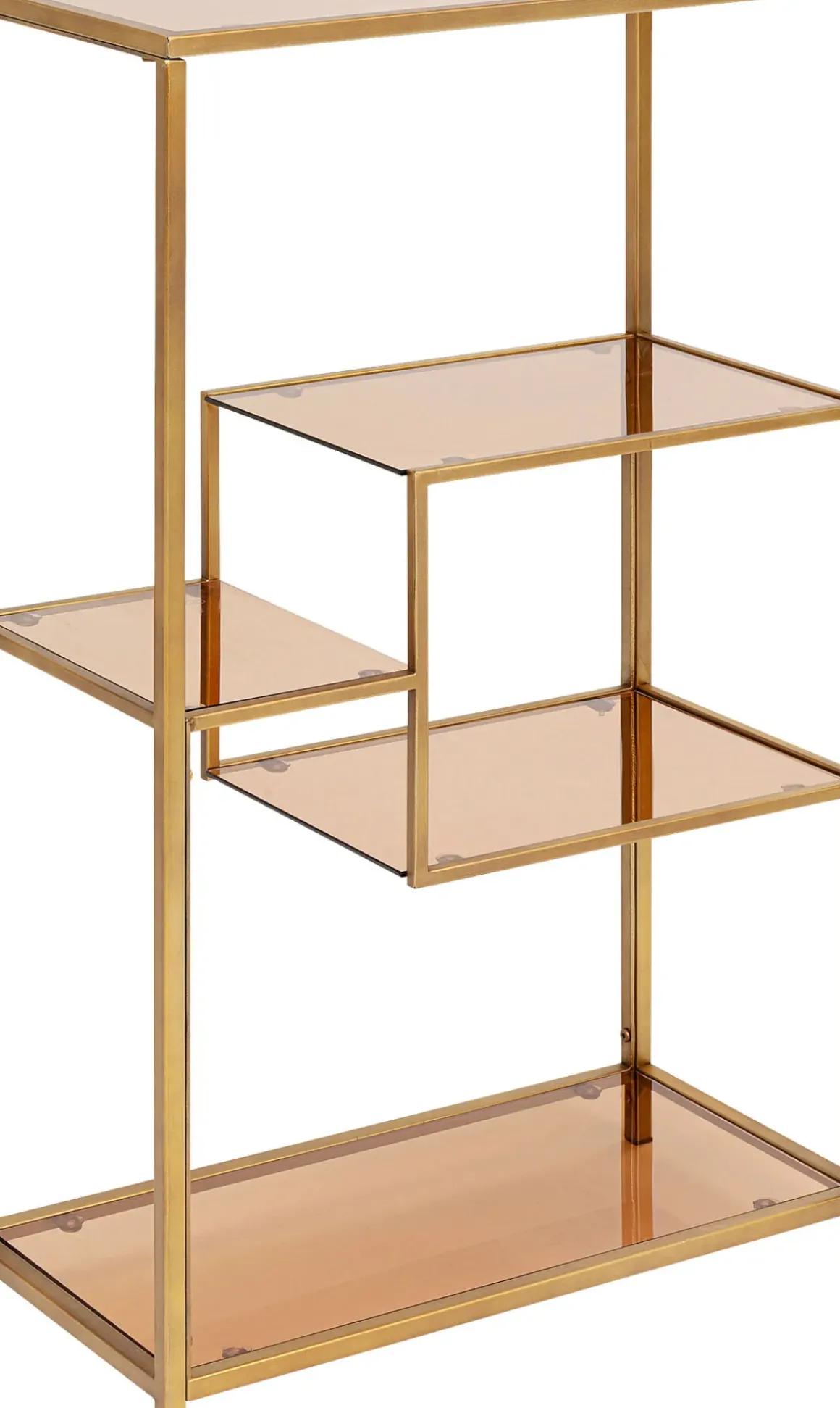 Hylla Loft - Öppen Bokhylla i Guld/Glas, 100x60cm - KARE Design