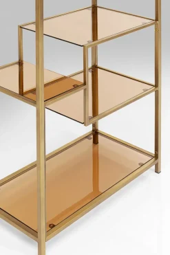 Hylla Loft - Öppen Bokhylla i Guld/Glas, 100x60cm - KARE Design