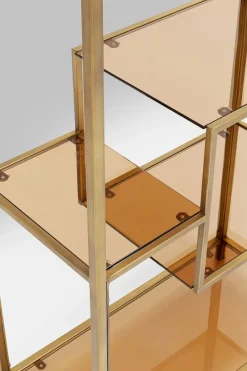 Hylla Loft - Öppen Bokhylla i Guld/Glas, 100x60cm - KARE Design