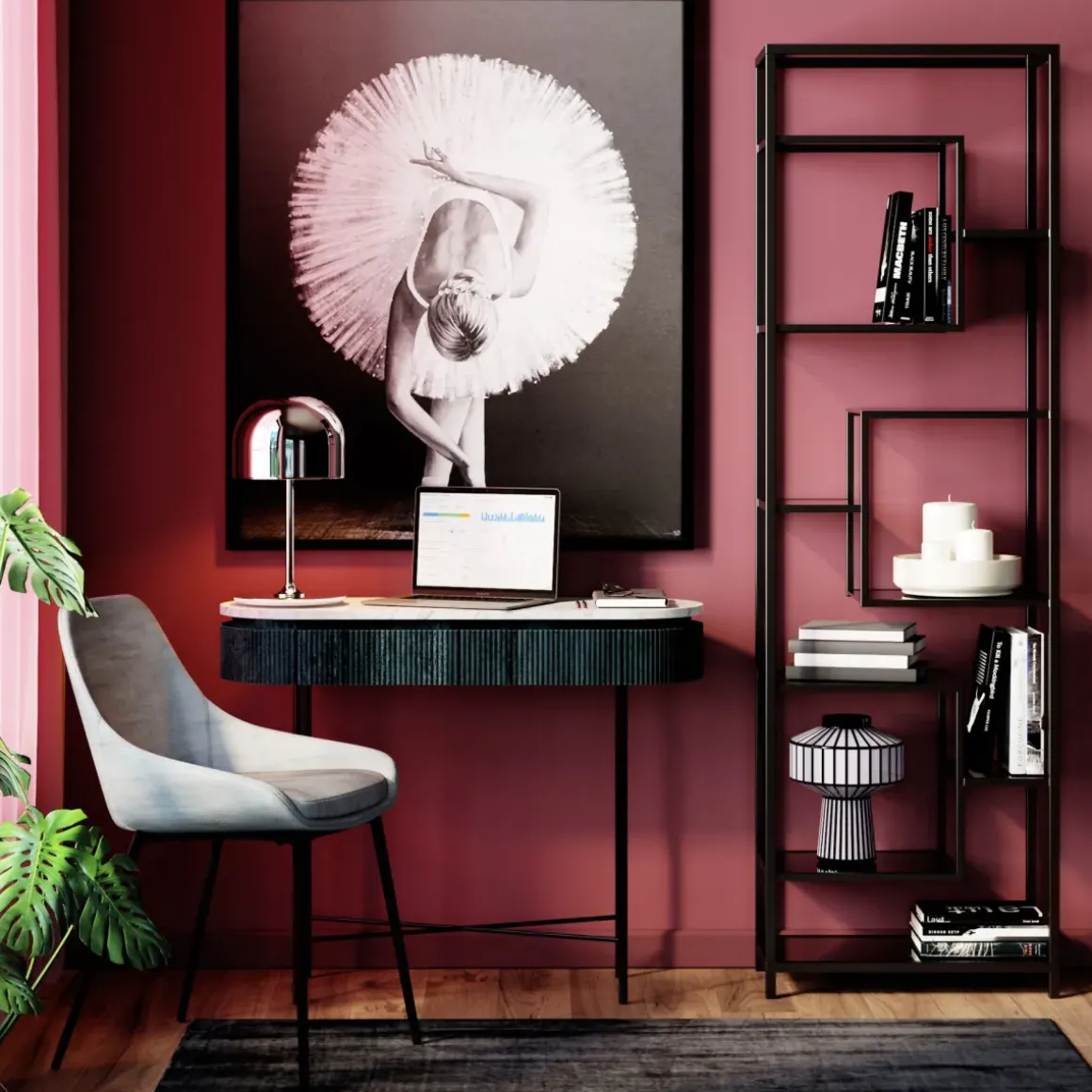 Hylla Loft - Öppen Bokhylla i Svart, 195x60cm - KARE Design