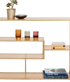 Hylla Loft - Öppen Bokhylla/Sideboard i Guld/Glas, 100x115cm - KARE Design