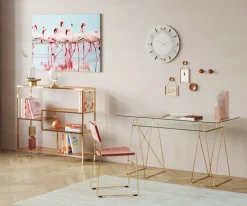 Hylla Loft - Öppen Bokhylla/Sideboard i Guld/Glas, 100x115cm - KARE Design
