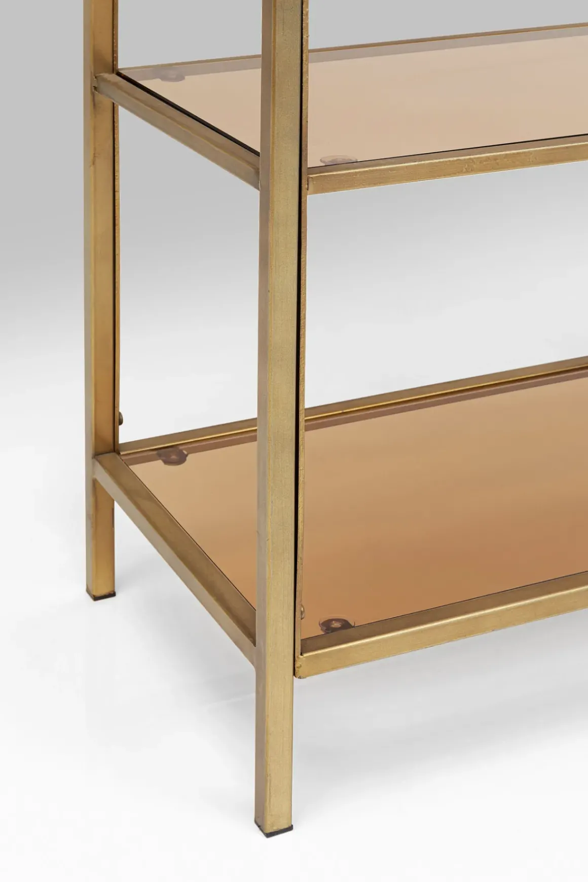 Hylla Loft - Öppen Bokhylla/Sideboard i Guld/Glas, 100x115cm - KARE Design