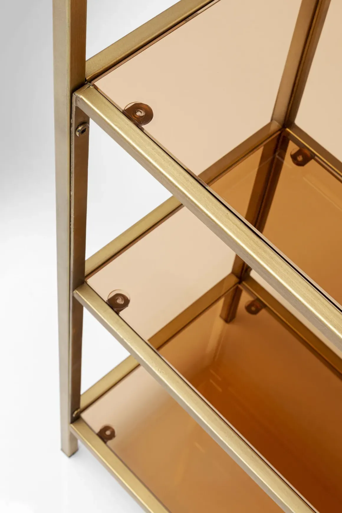 Hylla Loft - Öppen Bokhylla/Sideboard i Guld/Glas, 100x115cm - KARE Design