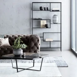 Hylla Loft - Öppen Bokylla i Svart, 195x115cm - KARE Design