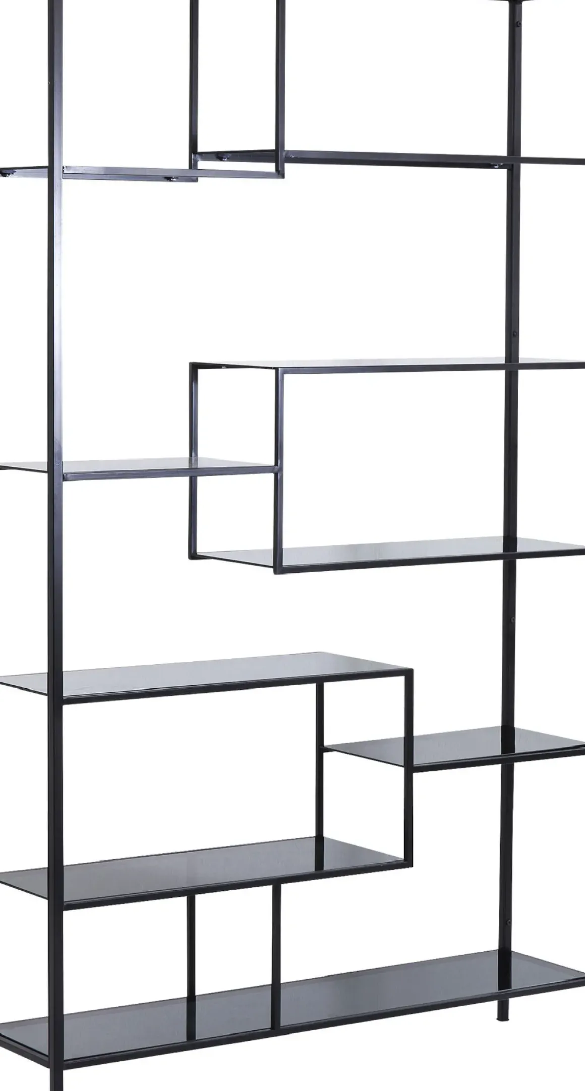 Hylla Loft - Öppen Bokylla i Svart, 195x115cm - KARE Design