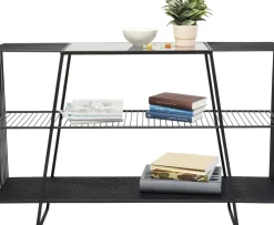 Hylla Mesh - Konsolbord i Svart Stål, 78x120cm - KARE Design