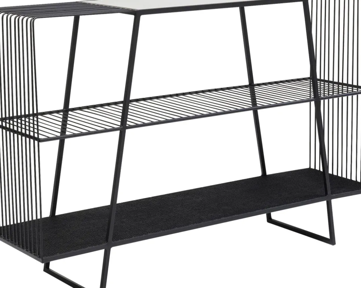 Hylla Mesh - Konsolbord i Svart Stål, 78x120cm - KARE Design
