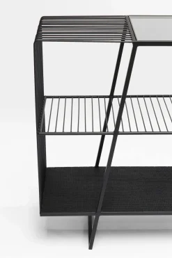 Hylla Mesh - Konsolbord i Svart Stål, 78x120cm - KARE Design