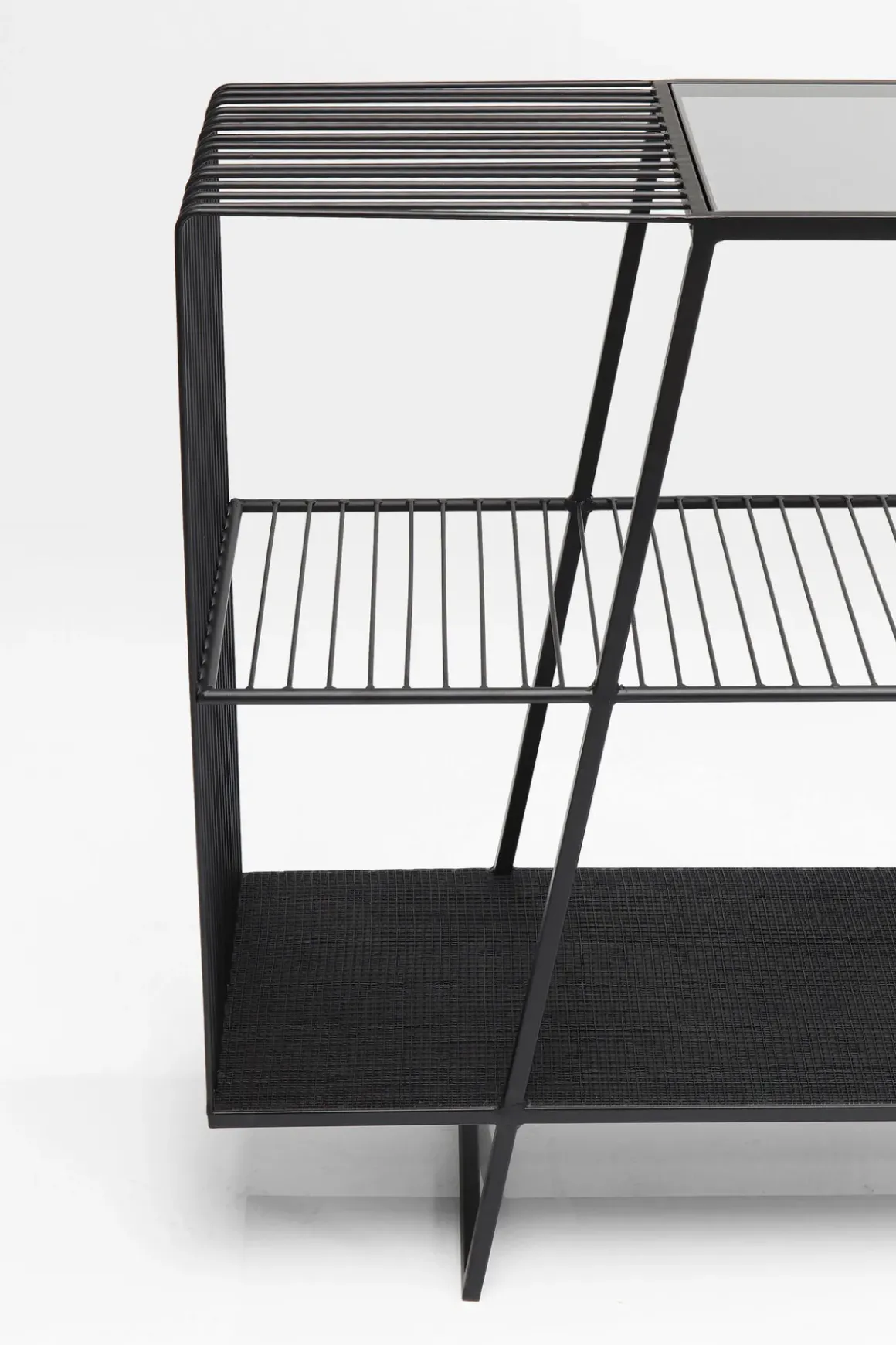 Hylla Mesh - Konsolbord i Svart Stål, 78x120cm - KARE Design