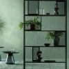 Hylla Skyler - Bokhylla i Svart/Tonat Glas, 195x115cm - KARE Design