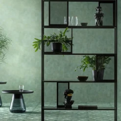 Hylla Skyler - Bokhylla i Svart/Tonat Glas, 195x115cm - KARE Design