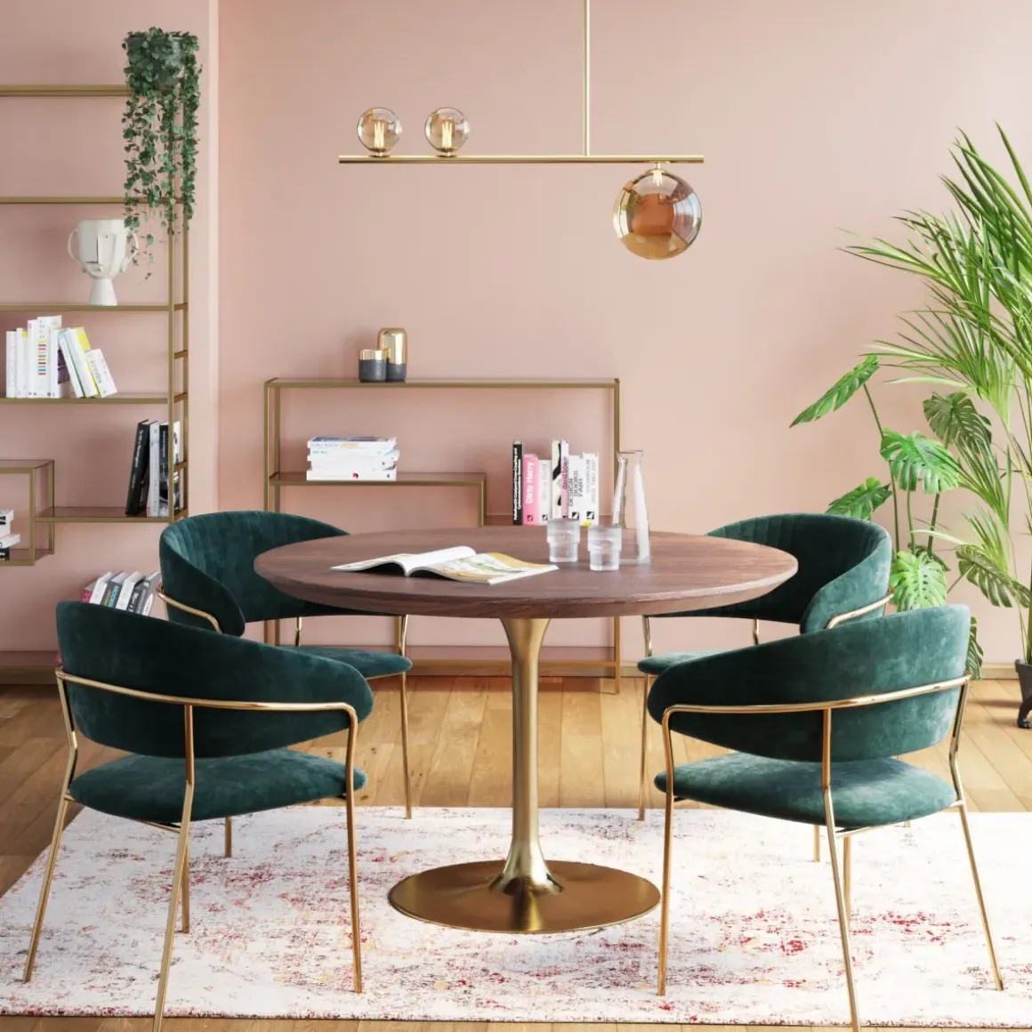 Karmstol Belle - Grön Stol med Armstöd, 2 set - KARE Design