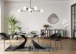 Karmstol Belle - Stol med armstöd, Mörkgrå, 2-set - KARE Design