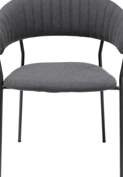 Karmstol Belle - Stol med armstöd, Mörkgrå, 2-set - KARE Design