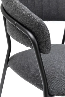 Karmstol Belle - Stol med armstöd, Mörkgrå, 2-set - KARE Design