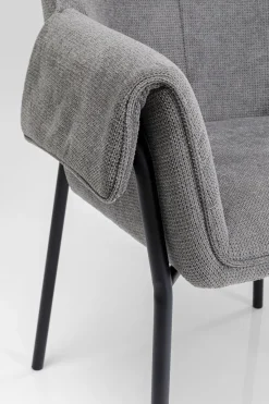 Karmstol Bess - Stol med armstöd, Grå - KARE Design