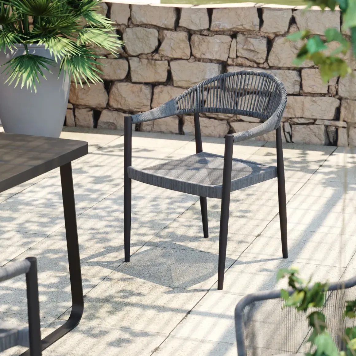 Karmstol Cala Pi - Grå - KARE Design