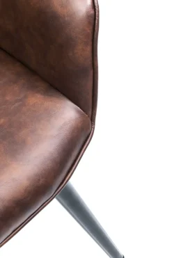 Karmstol Harry - Stol i Brunt Konstläder med Armstöd - KARE Design
