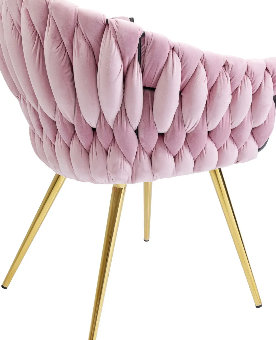 Karmstol Knot - Stol i Puderrosa Sammet, med Armstöd - KARE Design