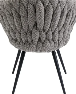 Karmstol Knot Tweed - Stol med Armstöd Greige - KARE Design
