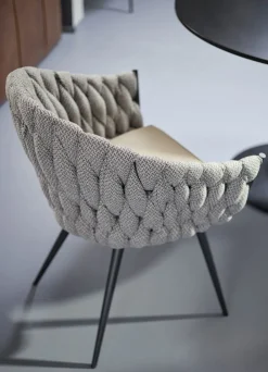 Karmstol Knot Tweed - Stol med Armstöd Greige - KARE Design