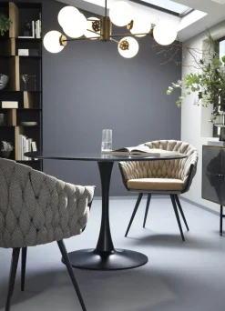 Karmstol Knot Tweed - Stol med Armstöd Greige - KARE Design