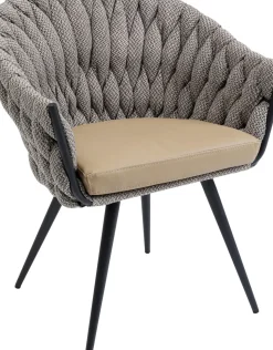 Karmstol Knot Tweed - Stol med Armstöd Greige - KARE Design