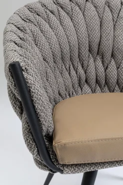 Karmstol Knot Tweed - Stol med Armstöd Greige - KARE Design
