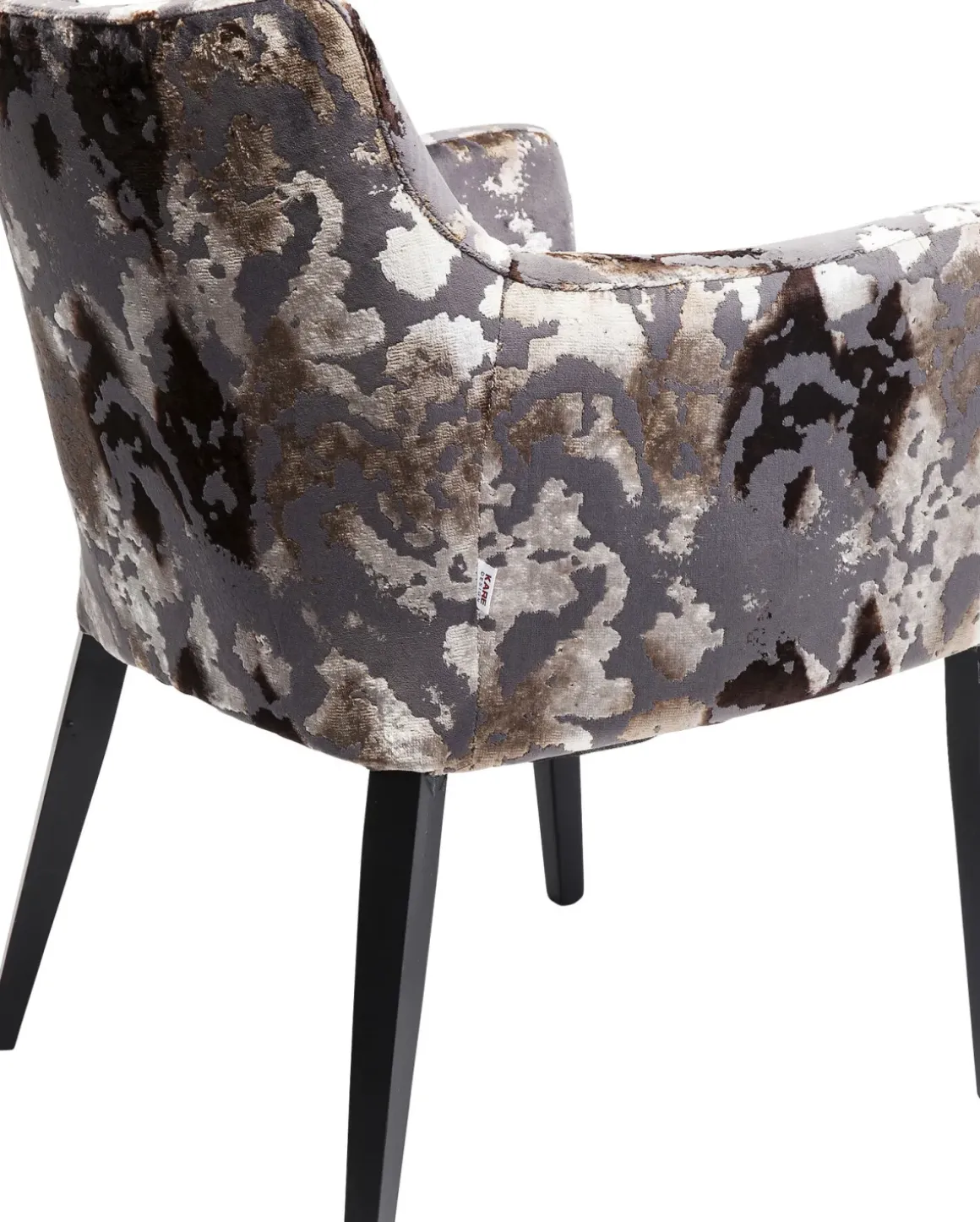 Karmstol Mode - Stol i Abstrakt Brun Sammet, med Armstöd - KARE Design