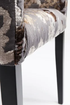 Karmstol Mode - Stol i Abstrakt Brun Sammet, med Armstöd - KARE Design