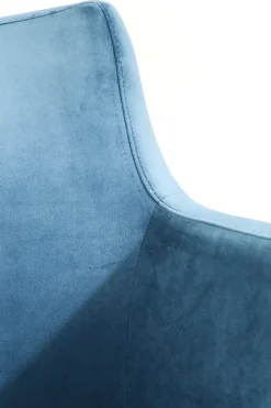 Karmstol Mode - Stol med Armstöd - Blå Sammet - KARE Design