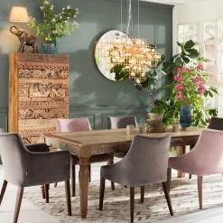 Karmstol Mode - Stol med Armstöd - Grå Sammet - KARE Design