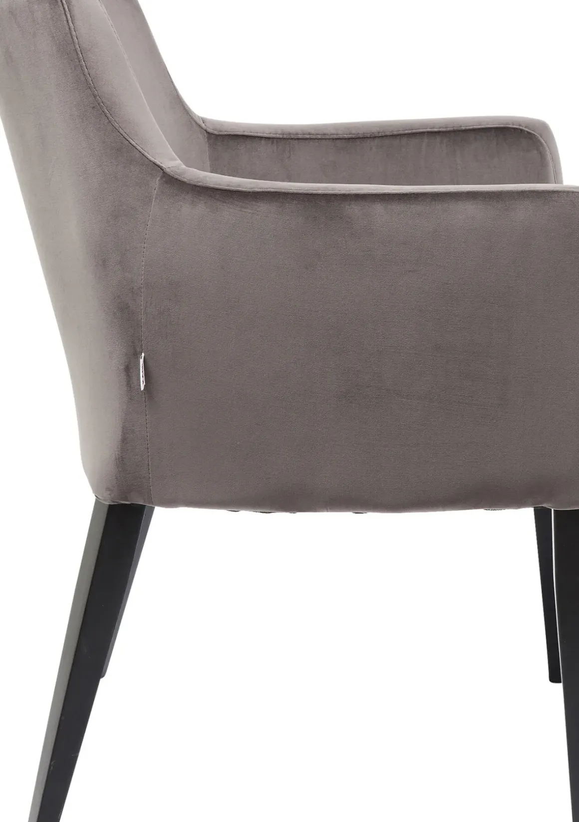 Karmstol Mode - Stol med Armstöd - Grå Sammet/Svart - KARE Design