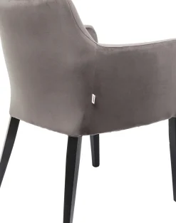 Karmstol Mode - Stol med Armstöd - Grå Sammet/Svart - KARE Design