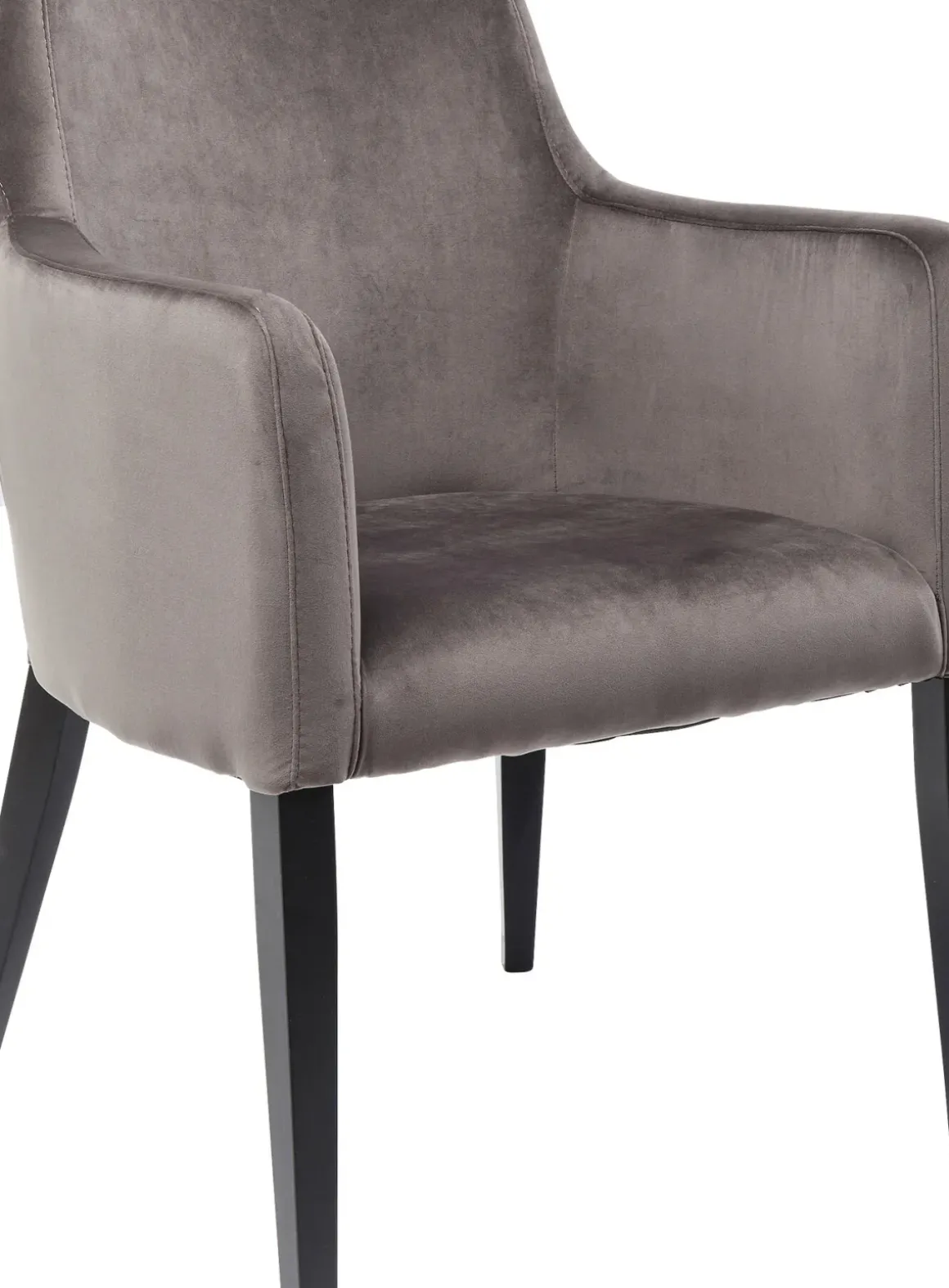 Karmstol Mode - Stol med Armstöd - Grå Sammet/Svart - KARE Design