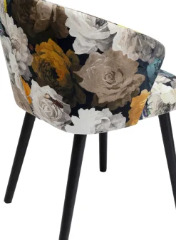 Karmstol Peony - Stol med Armstöd - Blommig Gul - KARE Design