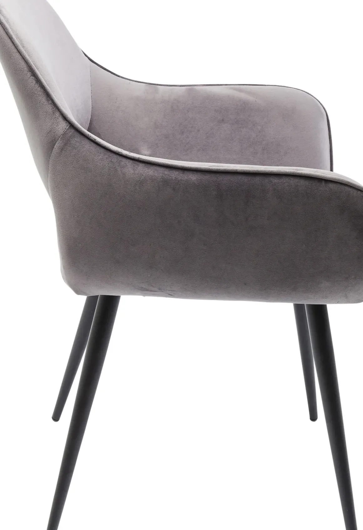 Karmstol San Fransisco - Stol med Armstöd - Grå Sammet/Svart - KARE Design