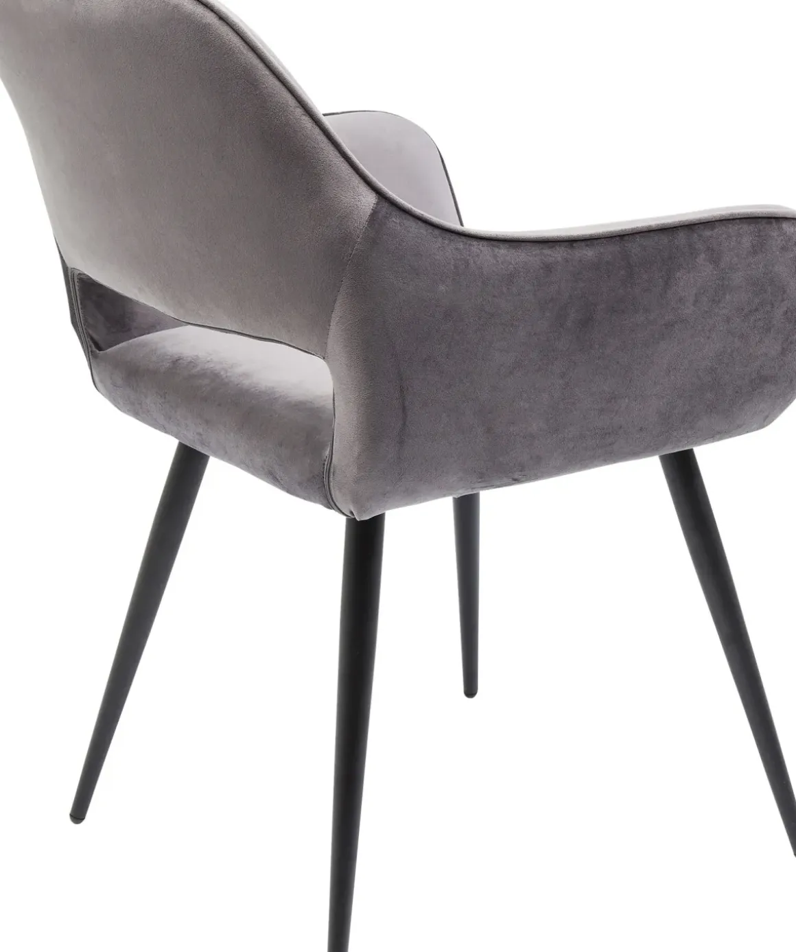 Karmstol San Fransisco - Stol med Armstöd - Grå Sammet/Svart - KARE Design