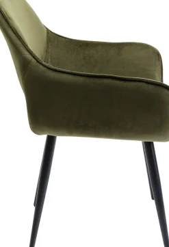 Karmstol San Fransisco - Stol med Armstöd - Mörkgrön Sammet/Svart - KARE Design