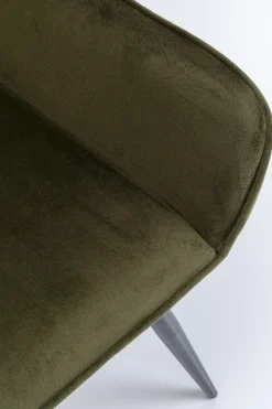 Karmstol San Fransisco - Stol med Armstöd - Mörkgrön Sammet/Svart - KARE Design