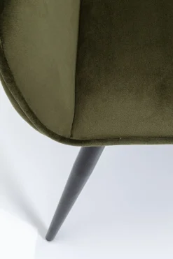 Karmstol San Fransisco - Stol med Armstöd - Mörkgrön Sammet/Svart - KARE Design