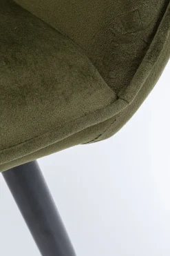 Karmstol San Fransisco - Stol med Armstöd - Mörkgrön Sammet/Svart - KARE Design