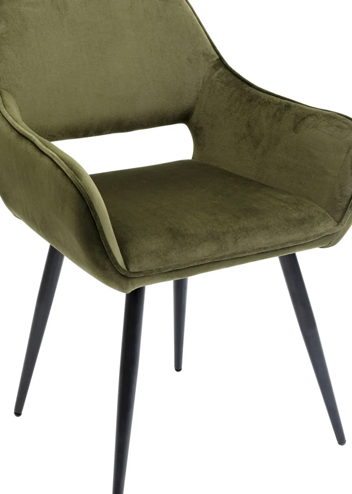 Karmstol San Fransisco - Stol med Armstöd - Mörkgrön Sammet/Svart - KARE Design