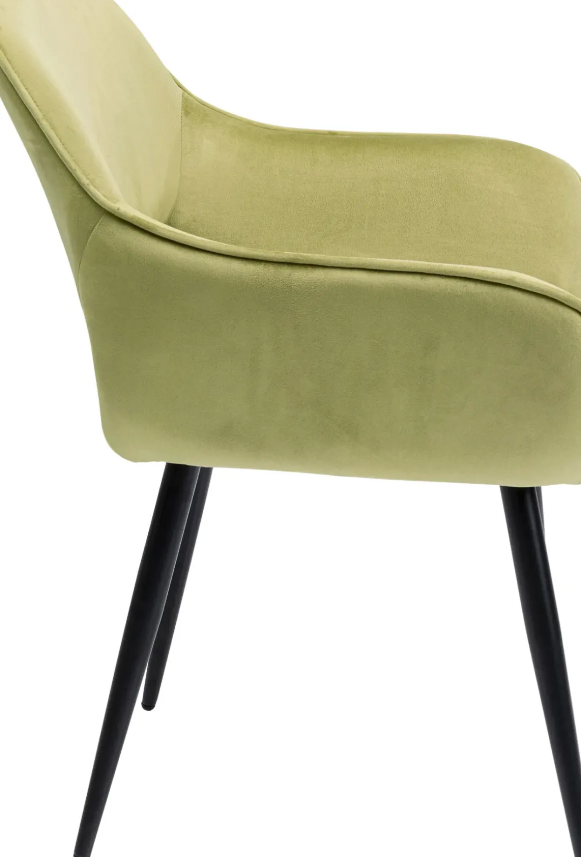 Karmstol San Fransisco - Stol med Armstöd - Ljusgrön Sammet/Svart - KARE Design