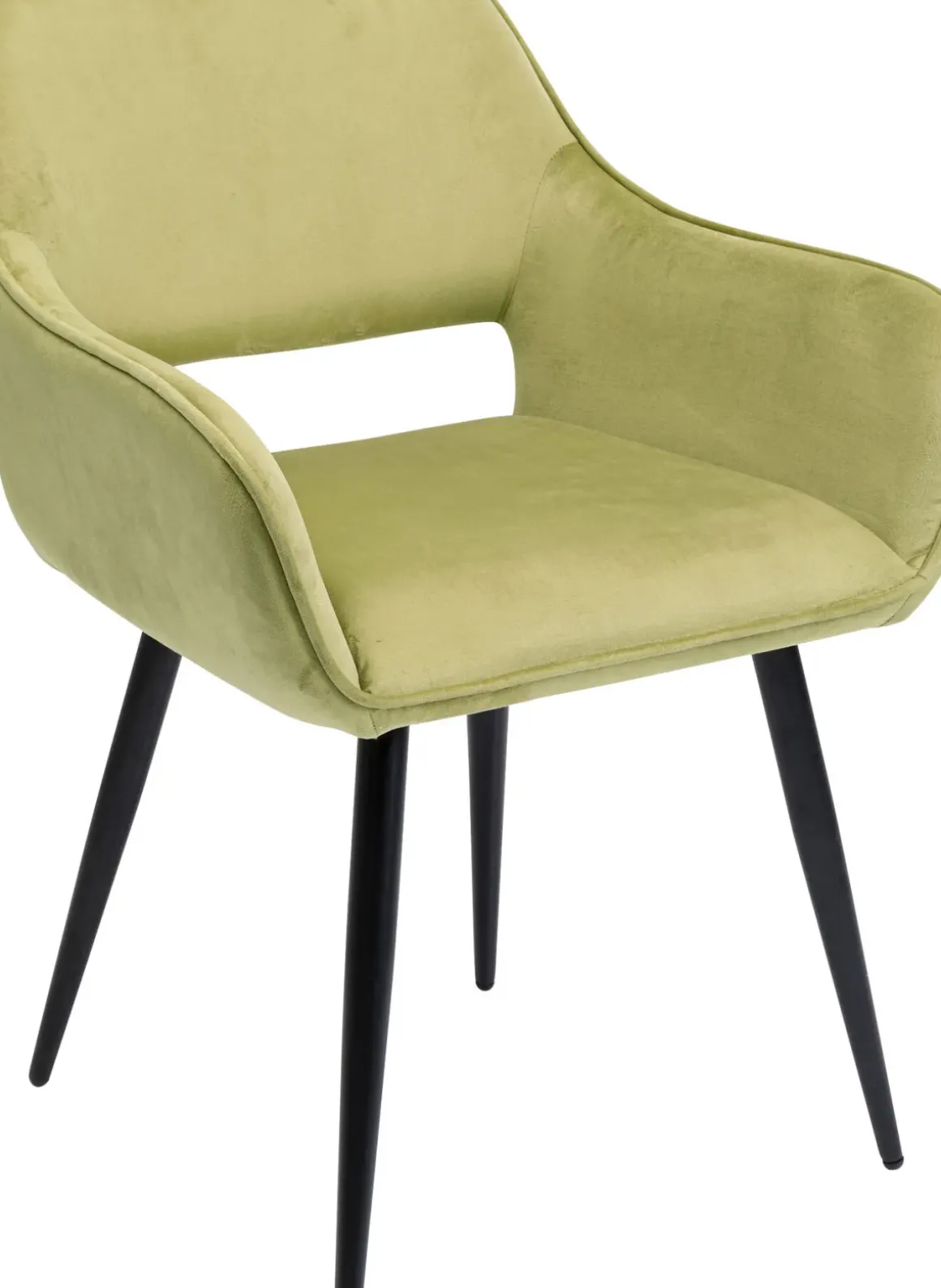 Karmstol San Fransisco - Stol med Armstöd - Ljusgrön Sammet/Svart - KARE Design
