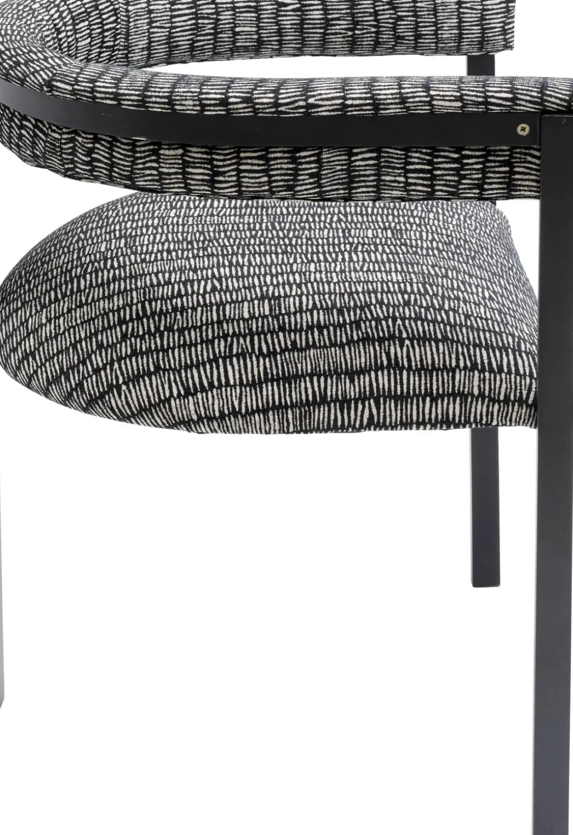 Karmstol Slitz - Stol med Armstöd i Salt & Pepper - KARE Design